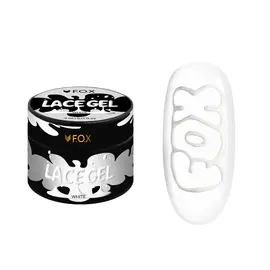 F.O.X. Lace Gel, 5 ml, White. Гель-фарба з ефектом стягування #1