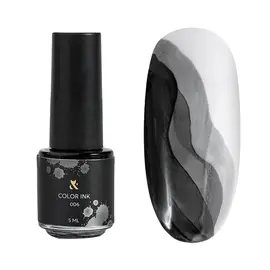 F.O.X. Color Ink, #006, 5 ml, Black. Кольорова туш для дизайну в акварельній техніці #1