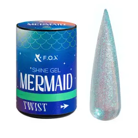 F.O.X. Shine Gel, Mermaid #002, 20 ml. Гель для моделювання та укріплення, з шимером #1