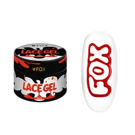 F.O.X. Lace Gel, 5 ml, Red. Гель-фарба з ефектом стягування #1
