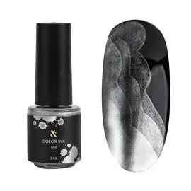 F.O.X. Color Ink, #008, 5 ml, Silver. Кольорова туш для дизайну в акварельній техніці #1