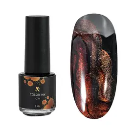 F.O.X. Color Ink, #010, 5 ml, Bronze. Кольорова туш для дизайну в акварельній техніці #1