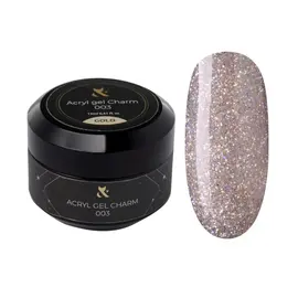 F.O.X. Acryl gel, Charm #003, Gold, 15 ml. Світловідбиваючий густий акригель з шимером #1