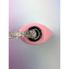 You Are Cute. Easy Peasy Top Coat, #2, 5 ml, прозорий топ з чорними часточками #2