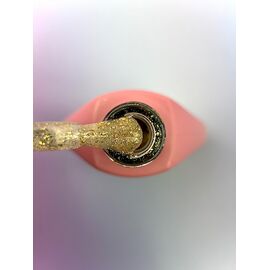 You Are Cute. Easy Peasy Top Coat, #3, 5 ml, прозорий топ з золотою поталлю #2