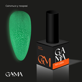GA&MA. Lumen Top, glows in the dark, 15 ml, Топ люмінісцентний, без липкого шару #1