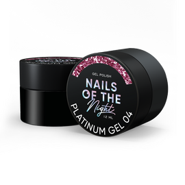 УЦІНКА / NOTN Гель-лак Platinum №04, 12 ml, рожевий зі щільною металевою поталлю #1