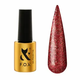 F.O.X. Gel polish, Brilliance, Moulin Rouge #008, 7 ml. Гель-лак з поталлю #1