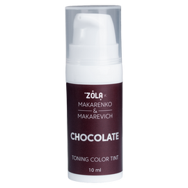 ZOLA x Makarenko x Makarevich. Eyebrow Toning Color Tint, Chocolate, 10 ml. Тонуюча фарба для брів, коричневий #1