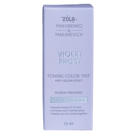 ZOLA x Makarenko x Makarevich. Eyebrow Toning Color Tint, Violet Frost , 10 ml. Тонуюча фарба для брів, нейтралізація жовтого підтону #2