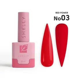 SHELLY. Gel Polish #03, Red Power, 12 ml. Гель лак #1