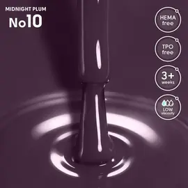 SHELLY. Gel Polish #10, Midnight Plum, 12 ml. Гель лак #2