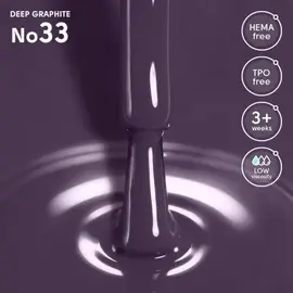 SHELLY. Gel Polish #33, Deep Graphite, 12 ml. Гель лак #2