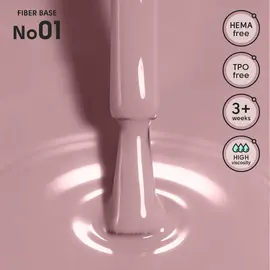 SHELLY. Fiber Base #01, 12 ml. Камуфлююча база з нейлоновими волокнами #2
