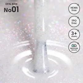 SHELLY. Opal Base #01, 12 ml. Камуфлююча база, з шимером #2