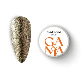 GA&MA. Platinum GOLD, 5 g, Гель для дизайну, рідка поталь #1