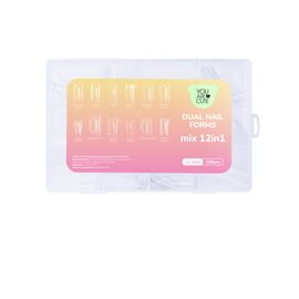 You Are Cute. Top nail forms, mix. Набір верхніх форм для нарощування нігтів 12в1 #1