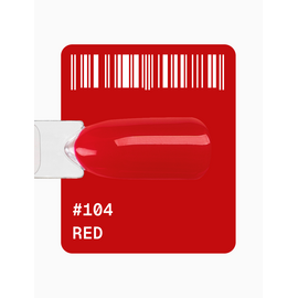 ADORE. Gel Polish, #104, Red, 12 ml. Гель-лак, класичний світло-червоний #2