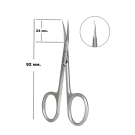 TOUCH. Cuticle Scissors Left, 92 mm, професійні ножиці для кутикули (для лівші) #2
