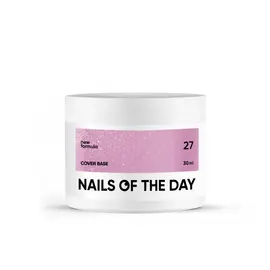 УЦІНКА / NOTD. Cover Base, NEW Formula #27, 30 ml, рожева камуфлююча база зі срібним шимером #1
