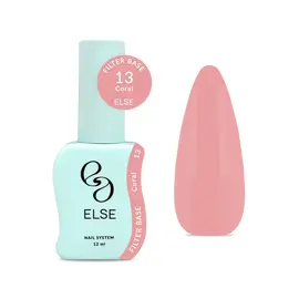 ELSE. Filter base, #13, Coral, 12 ml. Камуфлююча напівпрозора база #1
