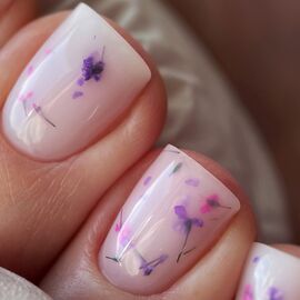 SAGA. Liquid Floral Gel, 15 ml, #03. Рідкий гель для укріплення та нарощування з сухоцвітами #2