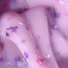 SAGA. Liquid Floral Gel, 15 ml, #03. Рідкий гель для укріплення та нарощування з сухоцвітами #1