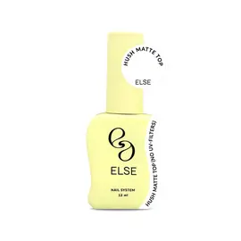ELSE. Hush matte top, Clear, no UV-filters, 12 ml. Матовий прозорий топ #1