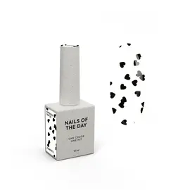 NOTD. "Kupidon" Top #03, 10 ml, топ з чорними сердечками #1