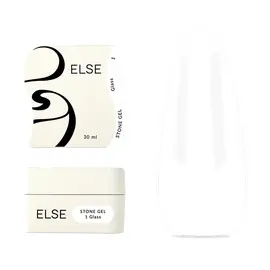 ELSE. Stone gel, #01, Glass, 30 ml. Твердий гель для нарощування, прозорий #1