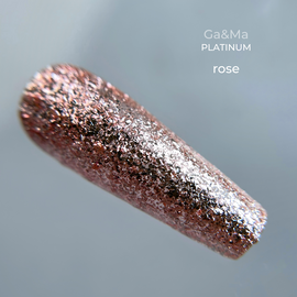 УЦІНКА / GA&MA. Platinum ROSE, 5 g, Гель для дизайну, рідка поталь ( попередня упаковка) #1