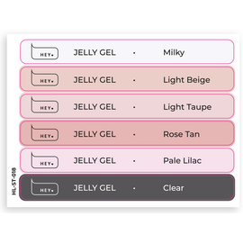 HEYLOVE. Набір наклейок для демонстраційних тіпс. Jelly gel #1