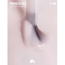 ADORE. French Gel Polish, #F-06, Veil, 12 ml. Гель-лак, прохолодний рожевий #2