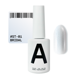 ADORE. Cat's Eye Gel Polish, #ST-01, Bridal, 12 ml. Гель-лак "котяче око" перламутровий, сріблясто-білий #1