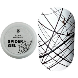 SAGA. Spider Gel, 5 g, Black. Гель-павутинка, чорний #1