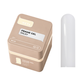 HEYLOVE. Frame builder Gel with Pump, MILKY, 30 ml. Універсальний гель для нарощування з помпою, молочний #1