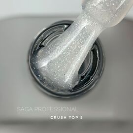 SAGA. Top CRUSH, #05, 10 ml. Прозорий топ зі срібними шимером #2