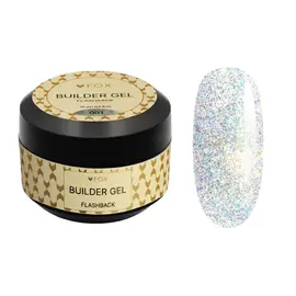 F.O.X. Builder Gel Flashback 001,15 ml. Світловідбивний будівельний гель #1