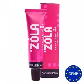 ZOLA. Eyebrow Tint With Collagen #06, Blue-Black, 15 ml. Фарба для вій з колагеном, синяво-чорна #1