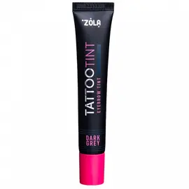 ZOLA. Eyebrows Lashes TATTOO TINT, Dark Grey, 15 ml. Фарба для брів та вій, темно-сірий #1