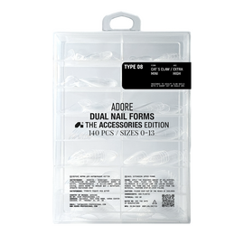 ADORE. Dual nail forms Type 8, Cat's claw Mini, Extra high, 120 pcs. Верхні форми, короткі котячі кігті #1