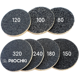 The Pilochki Набір 50 шт, Змінні бафи 150 грит для диска Ø 21 mm, чорні #2