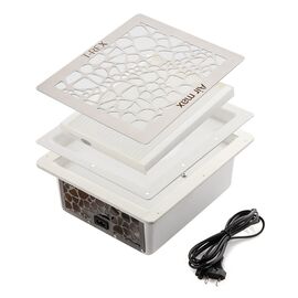 Built-in Nail dust Collector 110 V "Air Max T-REX", Витяжка вбудована 110 В, з регулятором потужності, решітка "сіра сталь" (під замовдення) #2