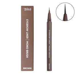 ZOLA x Makarevich. Eyebrow Liner, Mono Brush, Brown. Лайнер для брів з моно-пензлем, коричневий #1