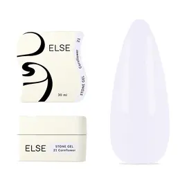 ELSE. Stone gel, #21, Cornflower, 30 ml. Твердий гель для нарощування #1