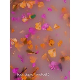 SAGA. Liquid Floral Gel, 15 ml, #06. Liquid gel for strengthening and extension with dried flowers #1