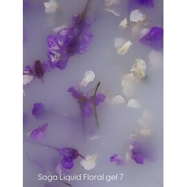SAGA. Liquid Floral Gel, 15 ml, #07. Liquid gel for strengthening and extension with dried flowers #1