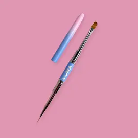 LUNAmoon. Brush, 11 mm. Пензлик двосторонній, натуральний ворс, для гелю / бази, для малювання #1