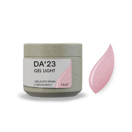DA'23. Gel Light #47, Delicate spark, 15 ml, builder gel di consistenza medio-liquida #1
