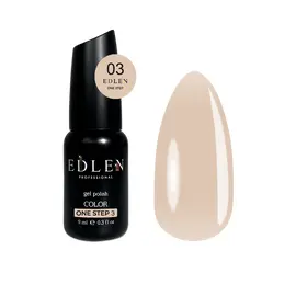 EDLEN. One step gel polish #03, 9 ml. Однофазный гель-лак для педикюра #1